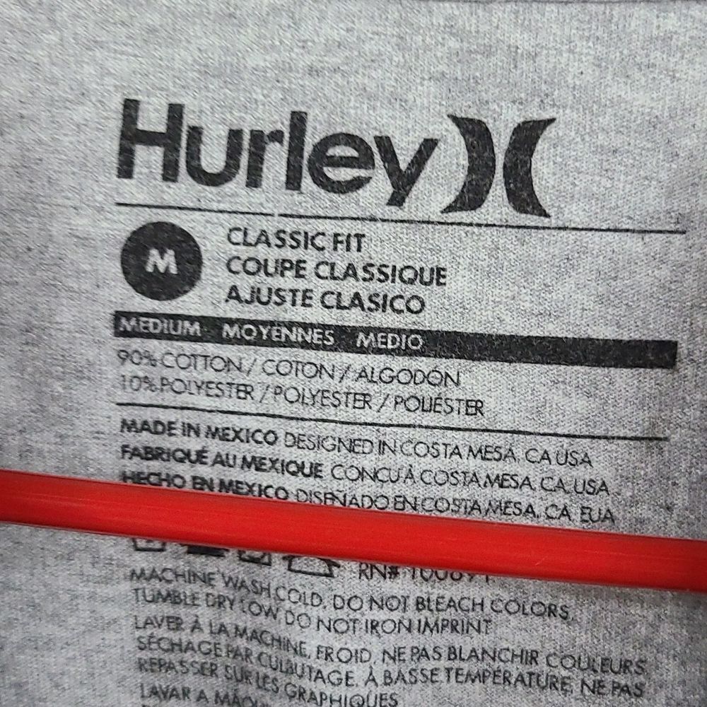 Hurley Eagle Graphic Tshirt Boys Medium Classic Fit Americana Cotton Tee Youth - Picture 5 of 7